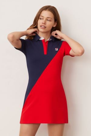 FILA Floriana Dresses Red / White,Womens Clothing | CA.TUVIMR685